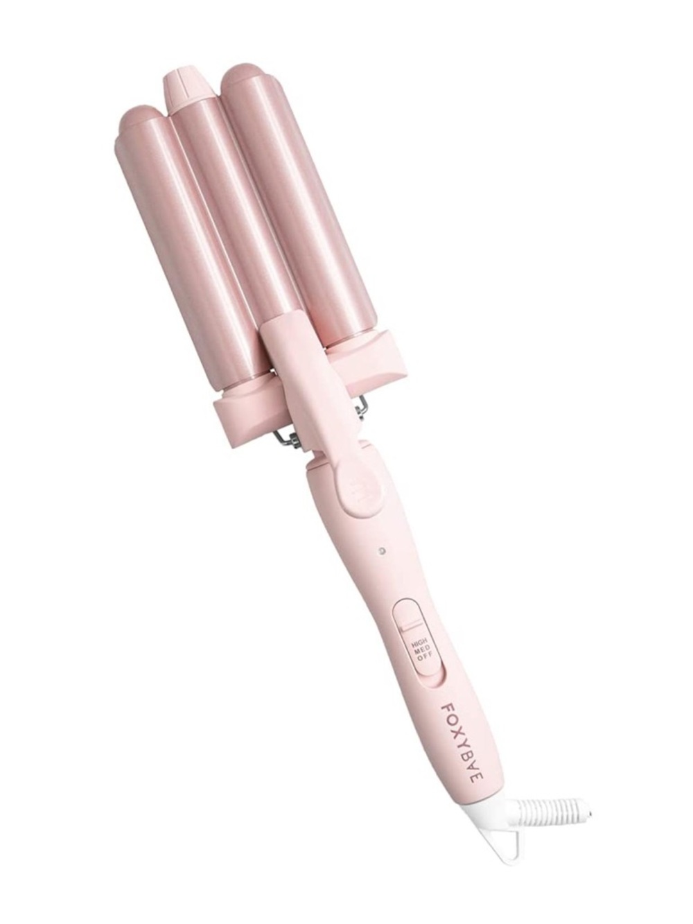 FoxyBae Blush Pink Wavy Baby Triple Barrel Crimper Curler